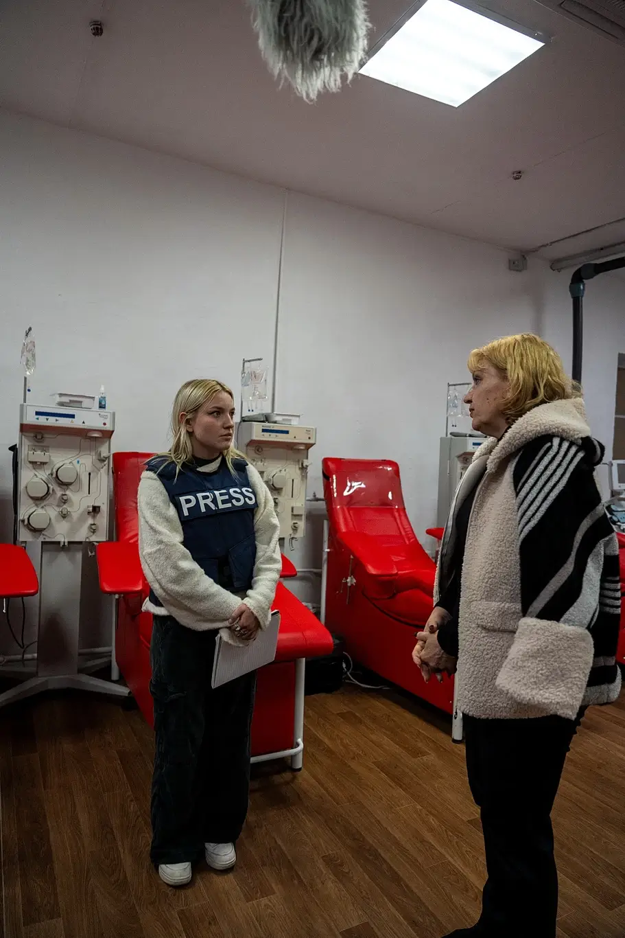 Kelsey Kimberlin visits the donor room